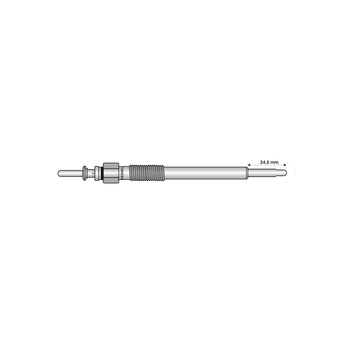 BUJIA INCANDESCENTE PARA MOTOR DIESEL CHEVROLET ASTRA 1.7 DI/DTI 16V/CDTI/GTC CDTI/VECTRA 2.8 V6 TURBO/HONDA 1.7 CDTI/OPEL 1.7 CDTI/DTI 16V/GTC CDTI/VAUXHALL 1.7 CDTI 16V/DTI 16V ( LARGO 25/ANCHO 5 4/5/11 VOLTS/ROSCA 10 X 1/25 )