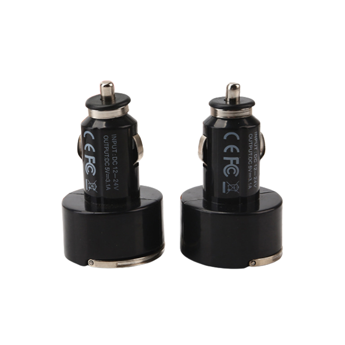 ACCESORIO PARA CELULAR CARGADOR DOBLE USB 12V / 24V OUTPUT 5V 3100MA NEGRO