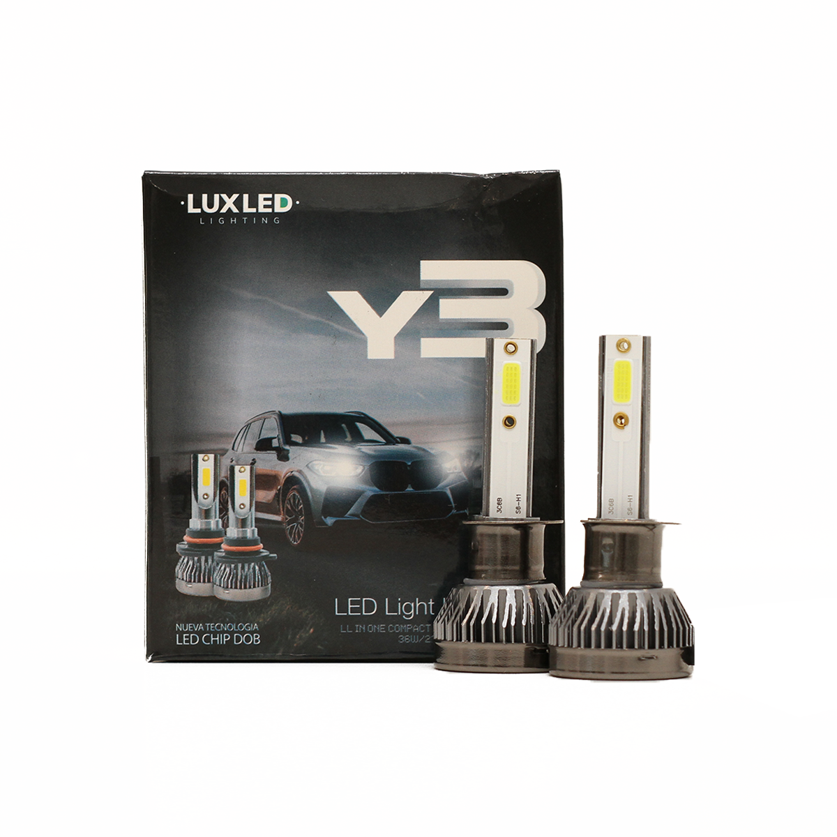 OFF ROAD KIT DE LED Y3 ULTRA SLIM SIN COOLER H1 ULTRA SLIM 20000LM CHIP COB 12V SIN COOLER CANTIDAD POR CAJA MASTER 100