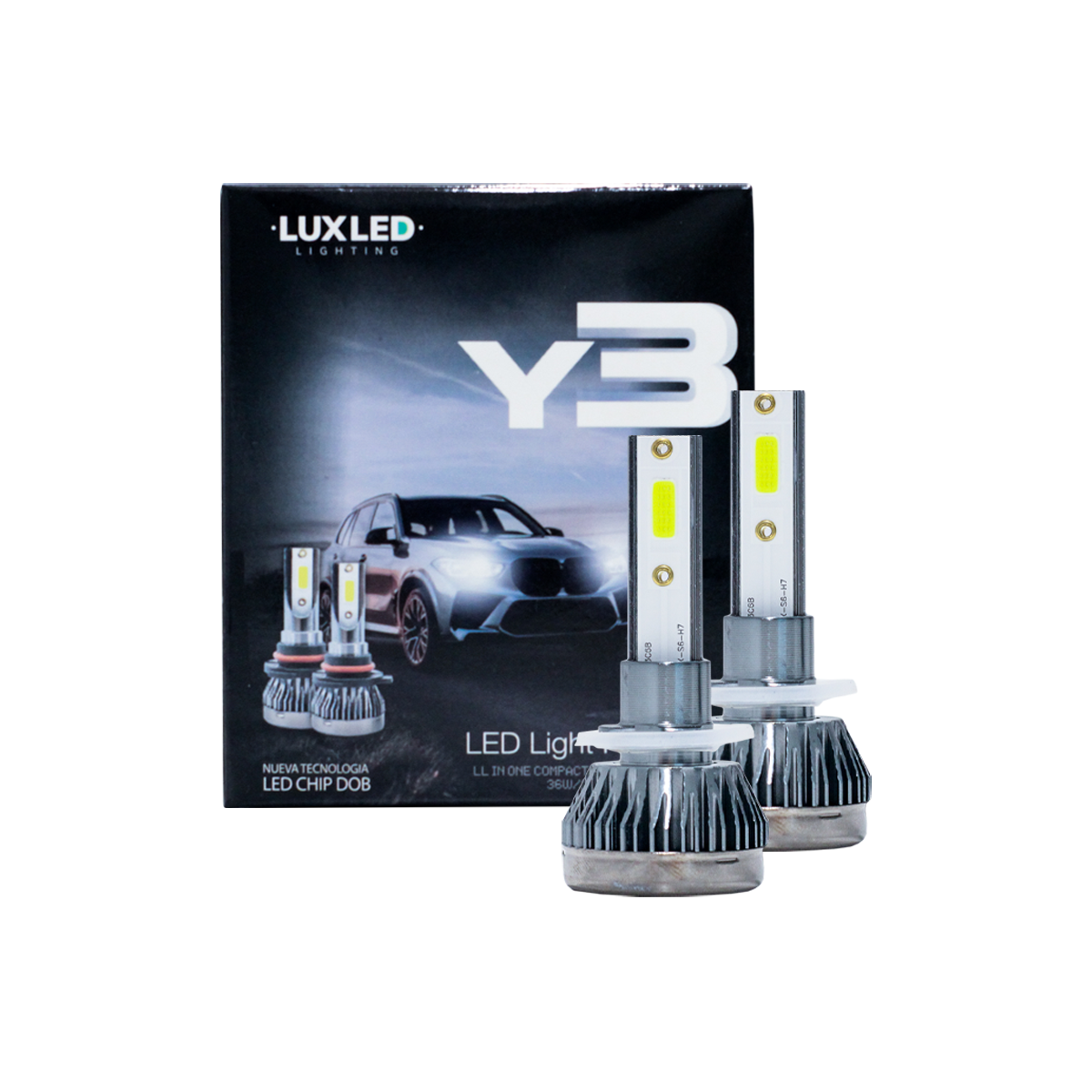 OFF ROAD KIT DE LED Y3 ULTRA SLIM SIN COOLER H27 ULTRA SLIM 22000LM CHIP COB 12V SIN COOLER CANTIDAD POR CAJA MASTER 100