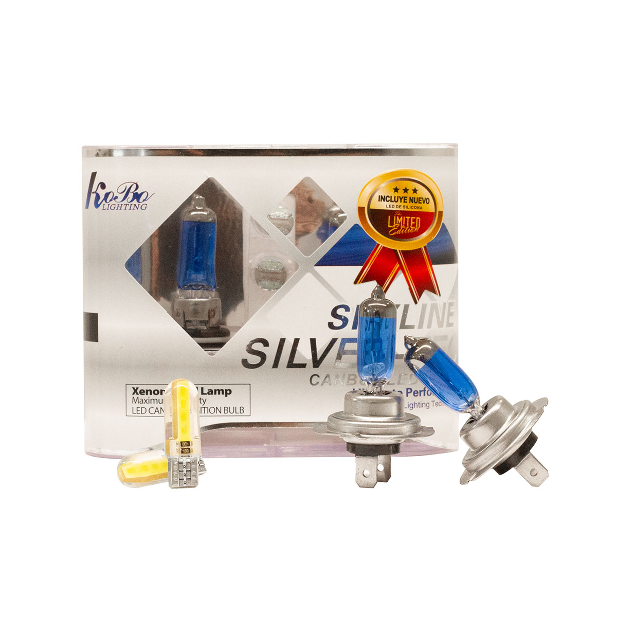LAMPARA HALOGENA SKY LINE CANBUS KIT H7 12V 55W SKY LINE X 2 + 2 LED T10 CANBUS AZUL FRIO (CODIGO ANTERIOR: K12972SK) (CODIGO ANTERIOR: K12972SK)