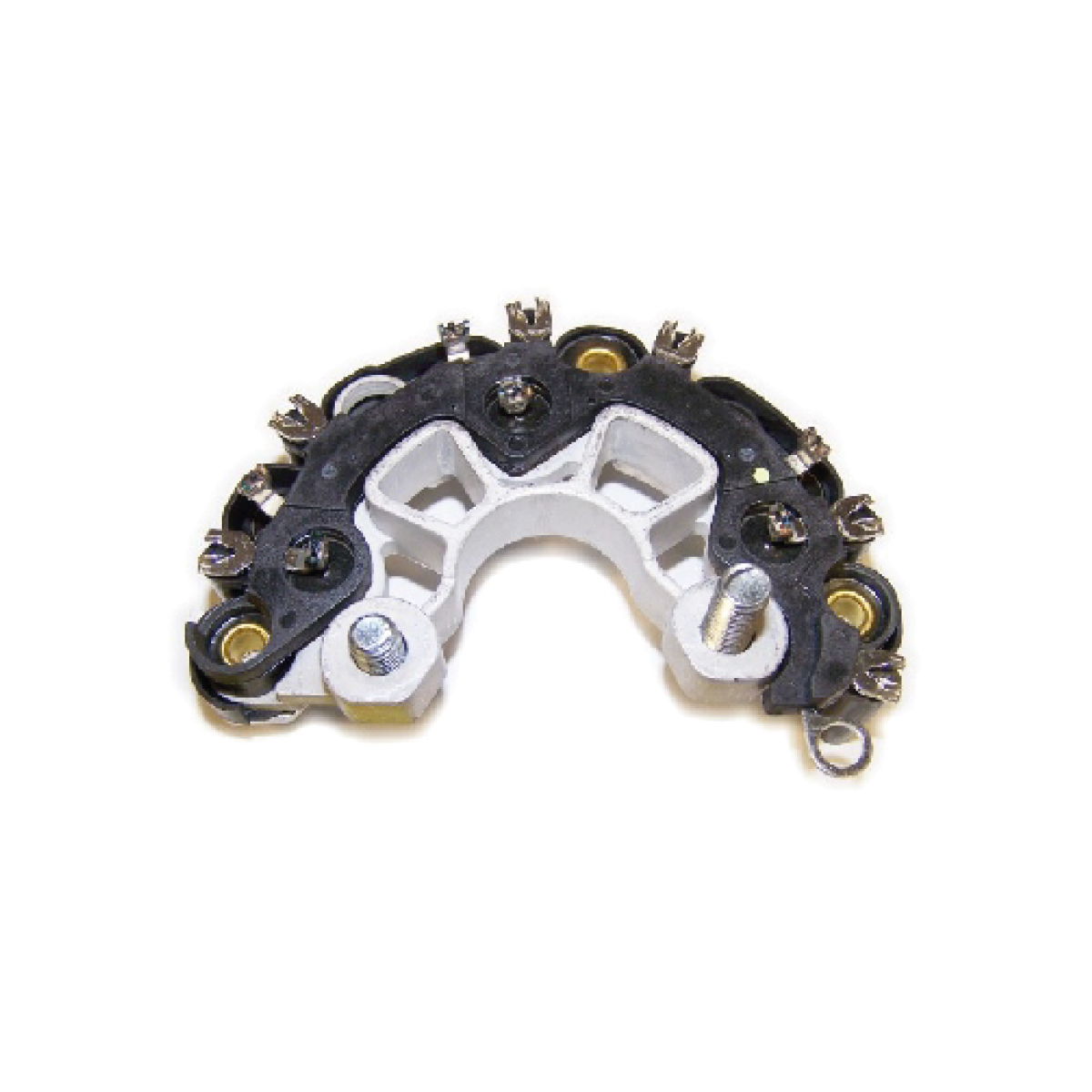 PLAQUETA PORTA DIODOS 6 DIODOS 50A, 120MM, B+ M8 AUDI A3, A4, A6, TT, M. BENZ SPRINTER, VW BEETLE, BORA, GOLF, PASSAT, VOLVO C70, S70