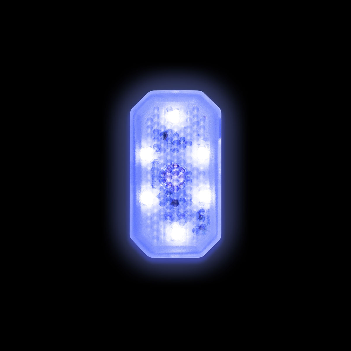 PLAFON LED CREE RECARGABLE USB 6 LED CREE AUTOADHESIVO COLOR AZUL